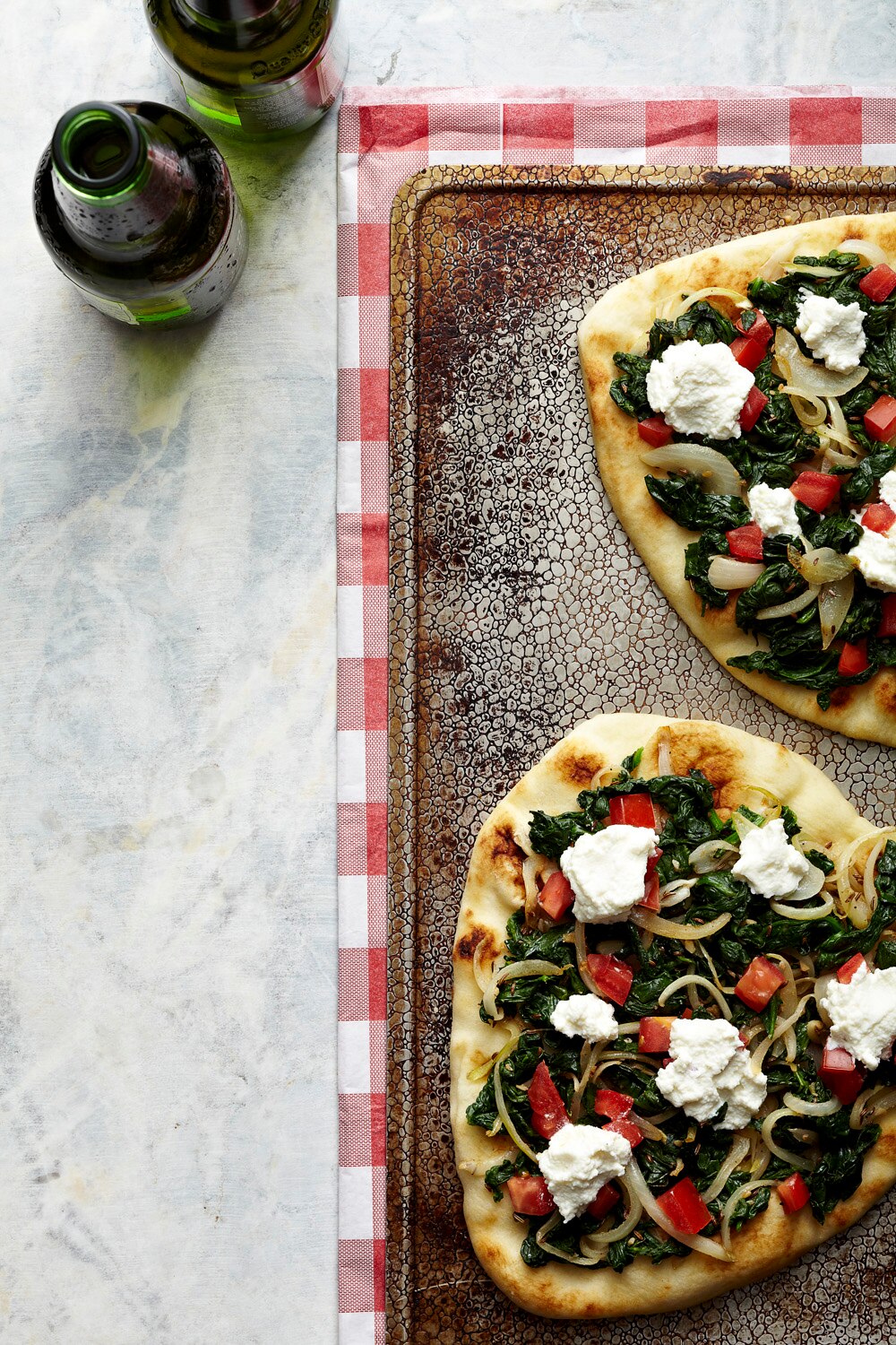 Spinach and Ricotta Naan Pizzas Canadian Living