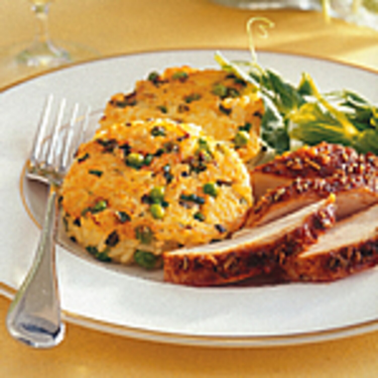 Pea and Saffron Risotto Cakes Canadian Living