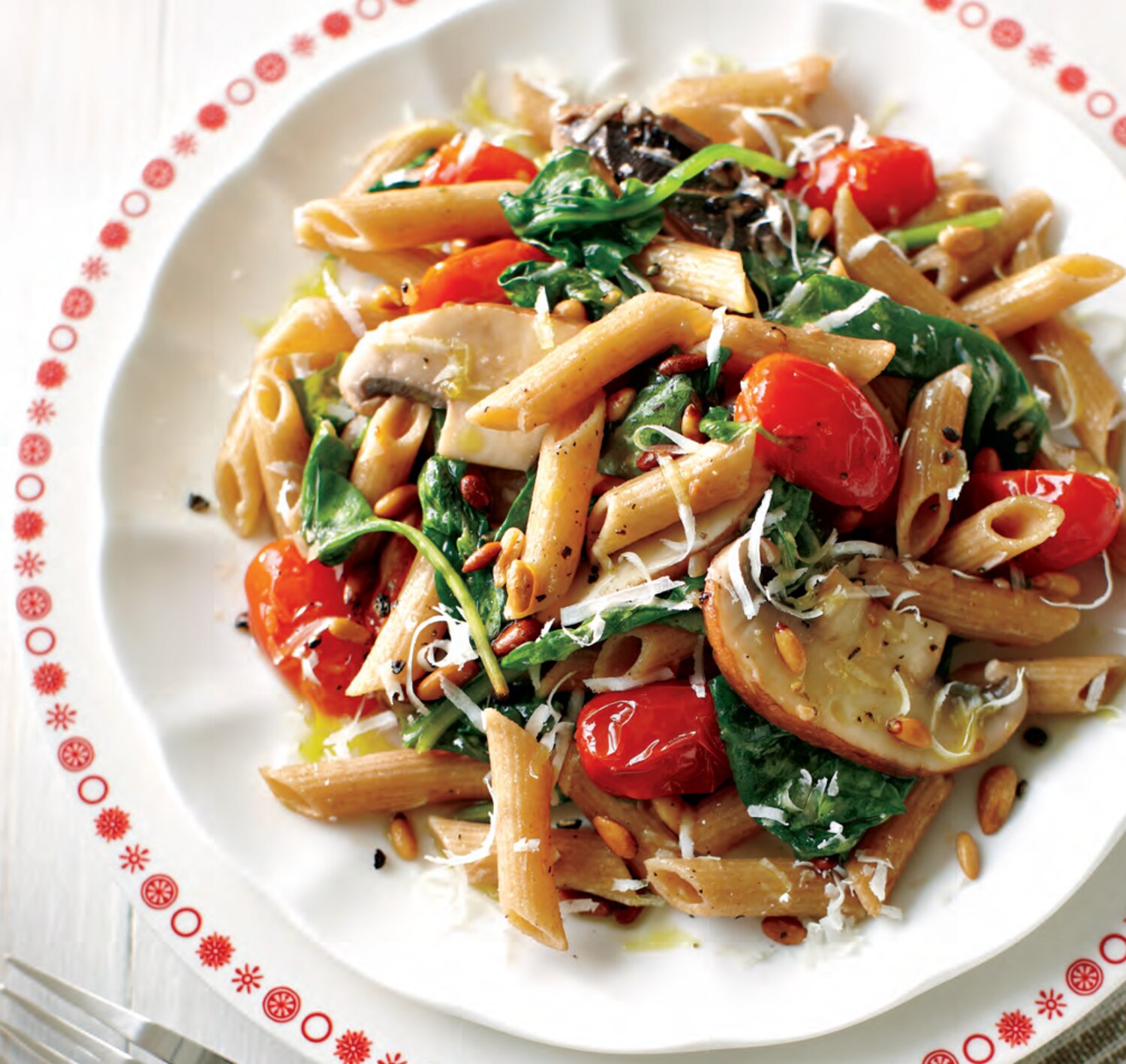 Spinach, Tomato and Portobello Pasta | Canadian Living
