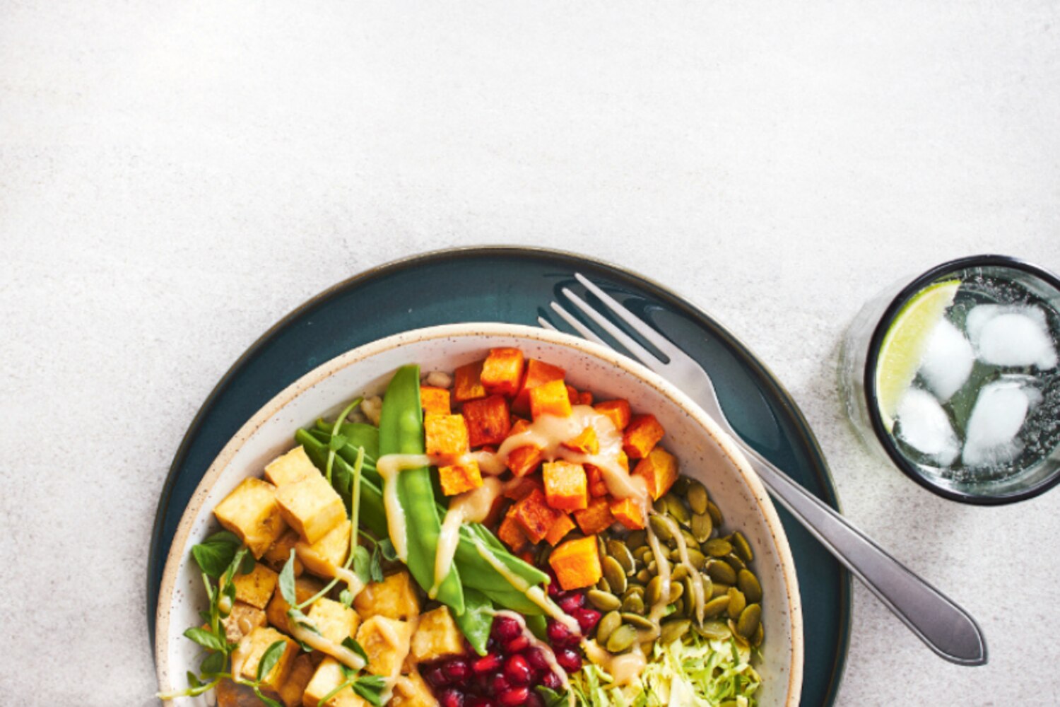 Crispy Tofu & Sweet Potato Barley Bowl With Maple-Tahini Dressing | Canadian Living
