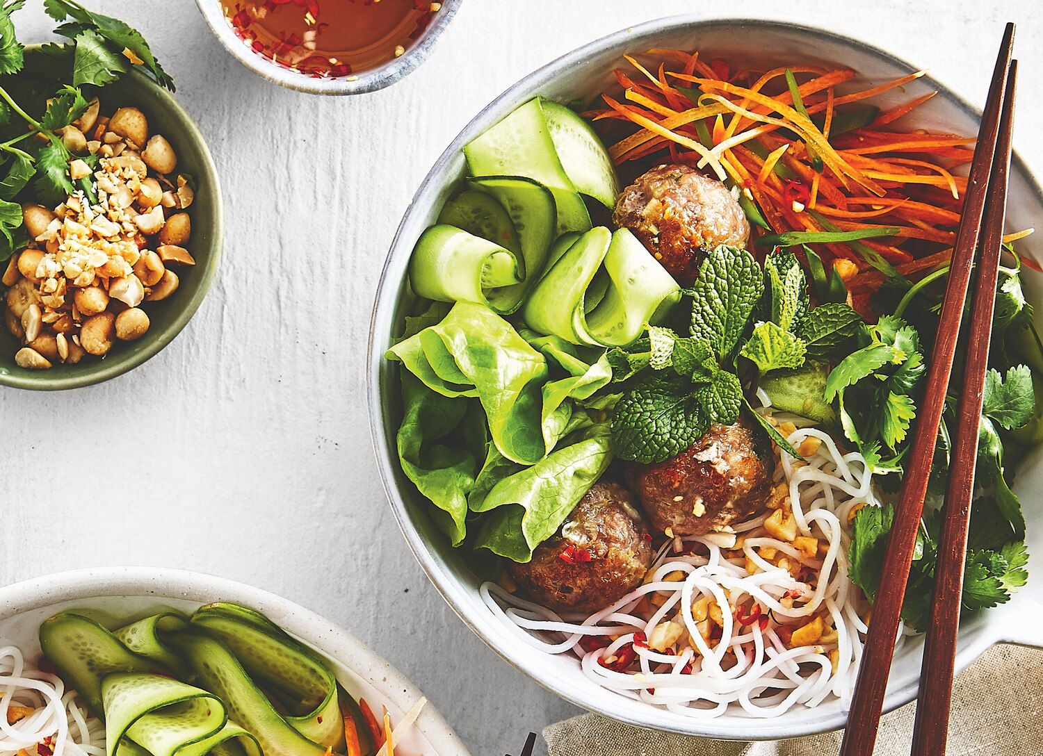Lemongrass Pork Meatballs & Vermicelli Bowls | Canadian Living