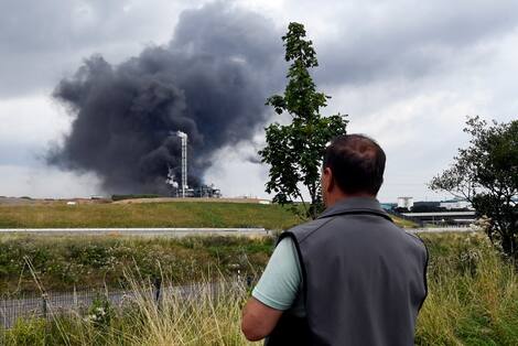 GERMANY-CHEMICALS-WASTE-EXPLOSION GERMANY-CHEMICALS-WASTE-EXPLOSION