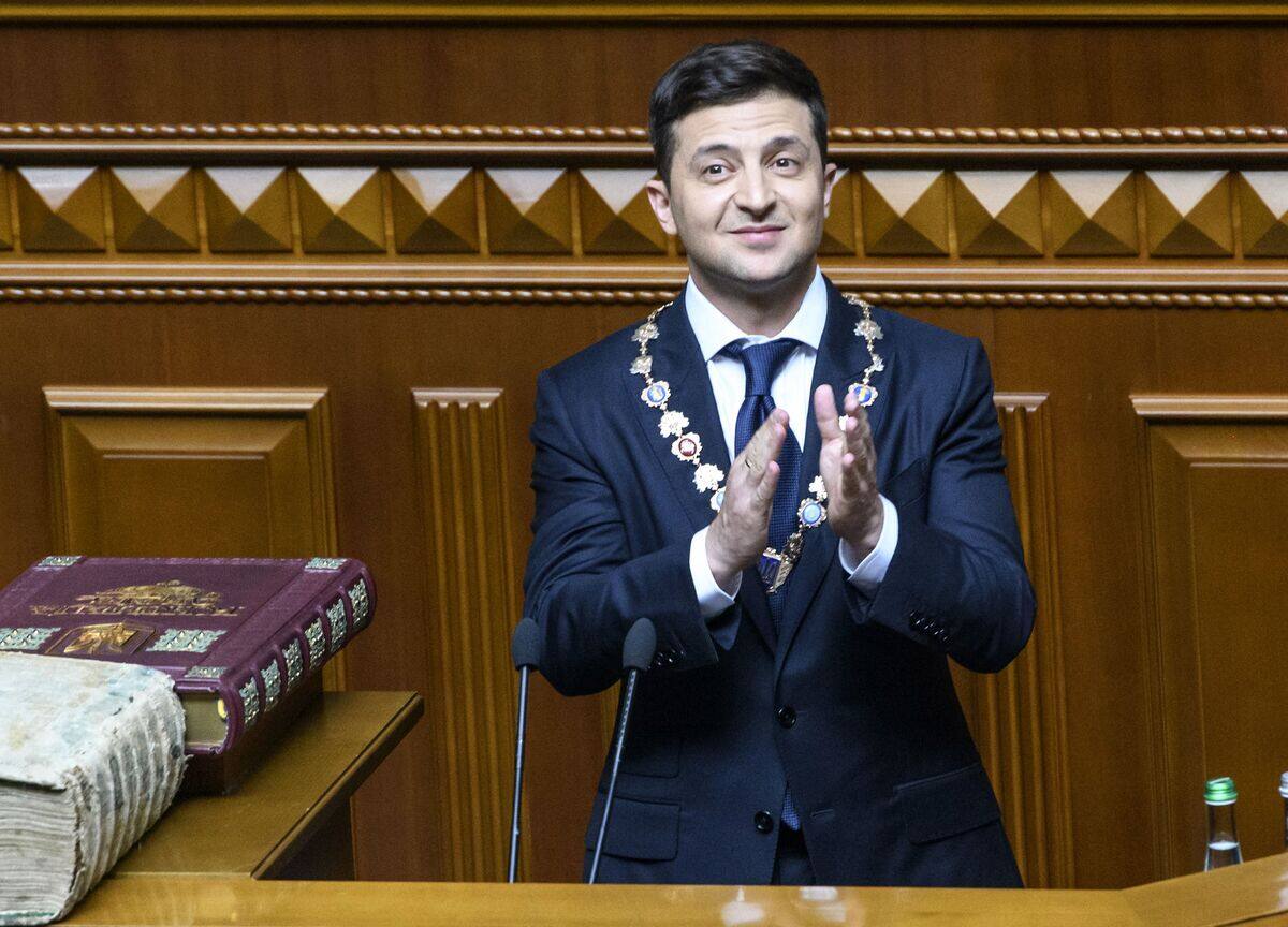 Volodymyr Zelensky lors de sa cérémonie d’investiture, le 20 mai 2019