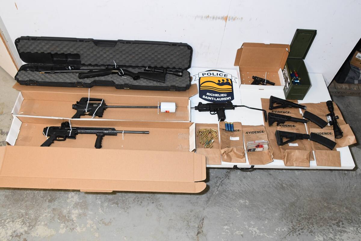 Un petit arsenal d'armes &agrave; feu saisi &agrave; Varennes