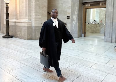 Yo Jonas Fadeu ante el Tribunal de Apelaciones de Quebec, viernes 10 de octubre de 2025.