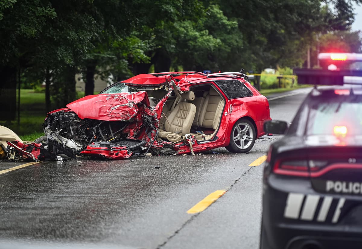 Collision frontale d&rsquo;une rare violence &agrave; Saint-Paul-d&rsquo;Abbotsford