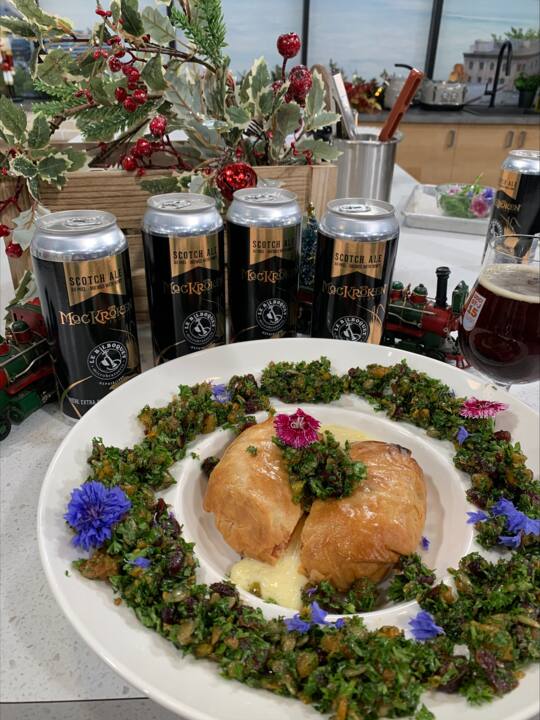 Phyllo de brie avec un chutney de fruits séchés