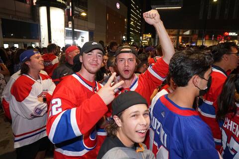 SPO-Réaction des amateurs du Canadiens de Montréal en séries éliminatoires contre les Golden Knights de Las Vegas à Montréal