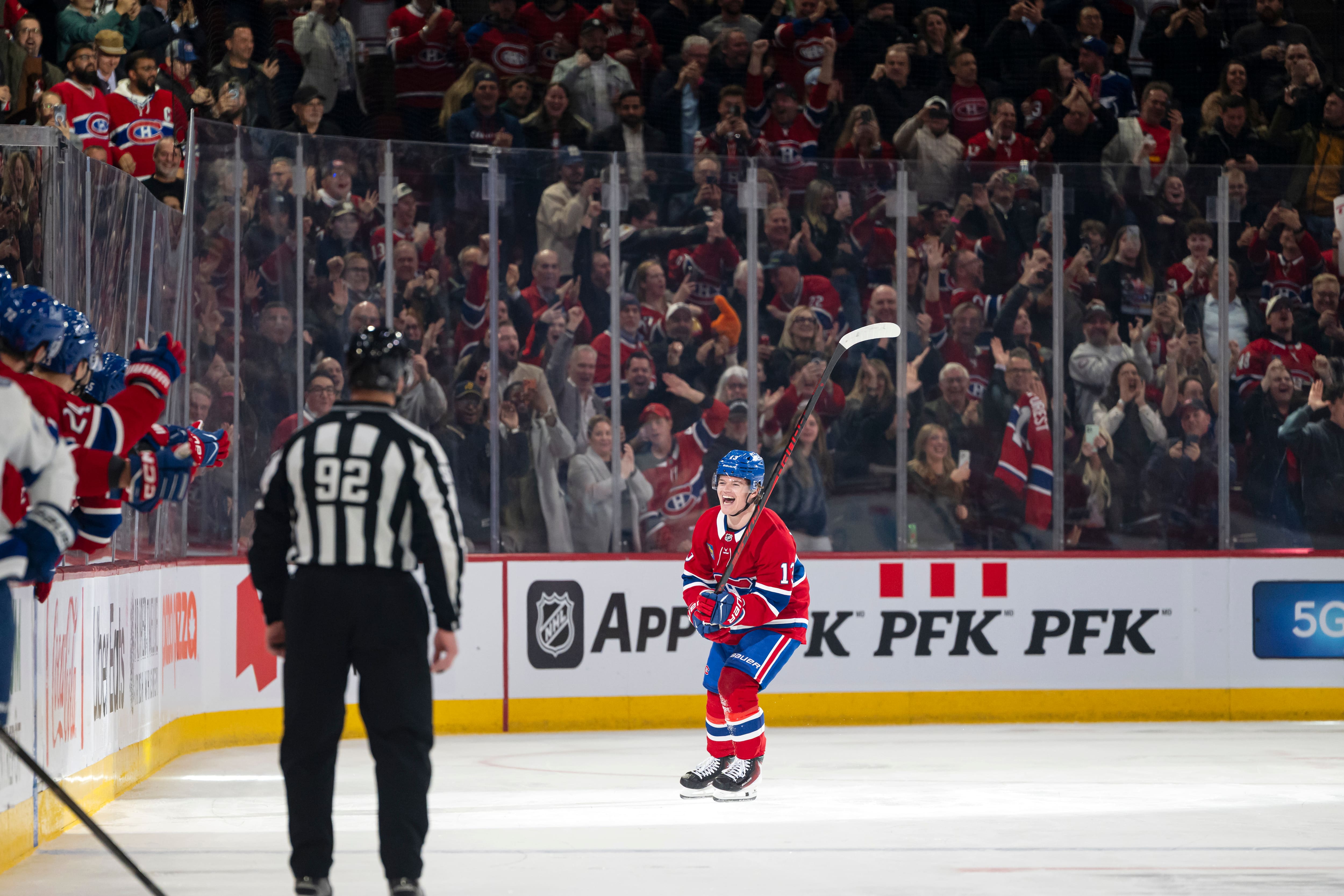 Euphorie au Centre Bell pour le 50e but de Caufield: On a compris ce que Félix Leclerc voulait dire