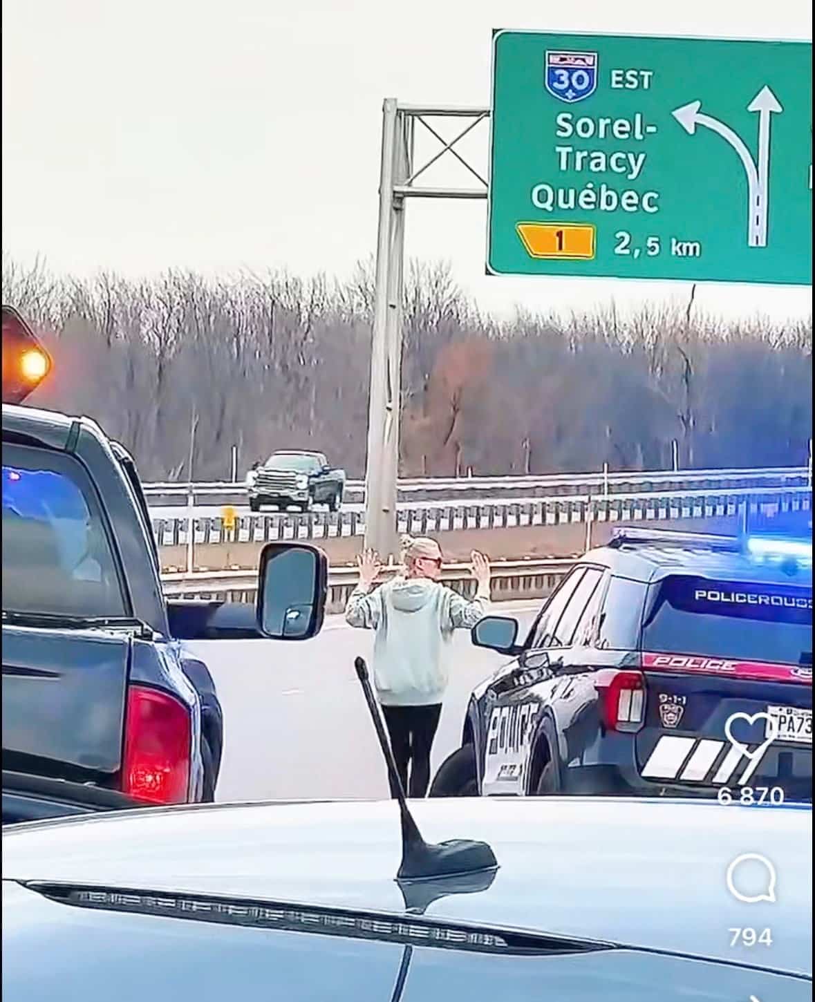 Patricja Zarzecki, 29 ans, a été arrêtée sur l’autoroute 730 à Saint-Constant, le mardi 31 mars.