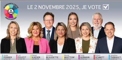 El grupo de candidatos independientes que se postulan con la Sra. Beaudette.