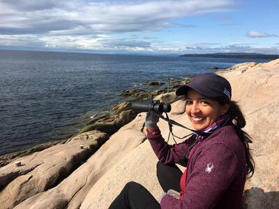 Mélissa Pimentel es bióloga del Ministerio de Medio Ambiente de Quebec. Ella es responsable de la prevención de enfermedades de fauna en el medio ambiente acuático.