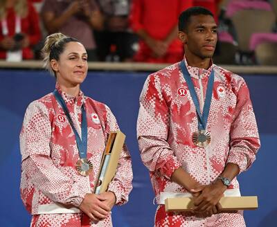 Gabriela Dabrowski en el National Bank Open de Toronto en agosto.