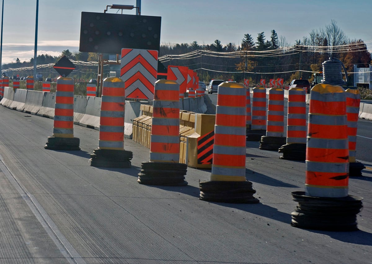 Montréal revoilà les cônes orange sur les routes JDM