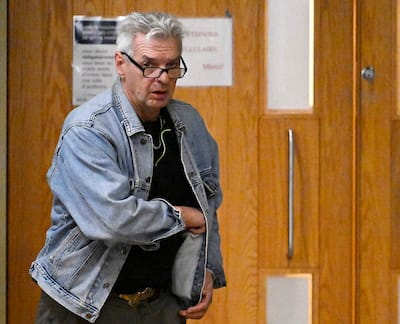 Antoine Simard cuando llegó al tribunal de Quebec el viernes por la mañana.