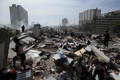 Venezuelans search for their loved ones in the rubble.