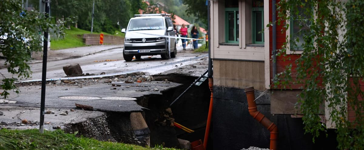 Frane e inondazioni in Svezia dopo forti piogge Frane e inondazioni in Svezia dopo forti piogge