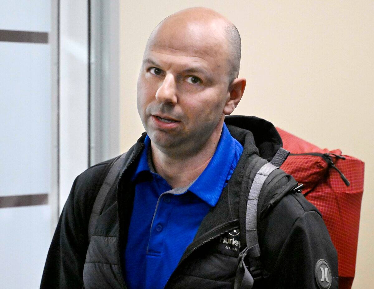 Antoine Simard cuando llegó al tribunal de Quebec el viernes por la mañana.