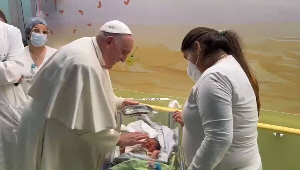 Pope was discharged from the hospital after three days of treatment