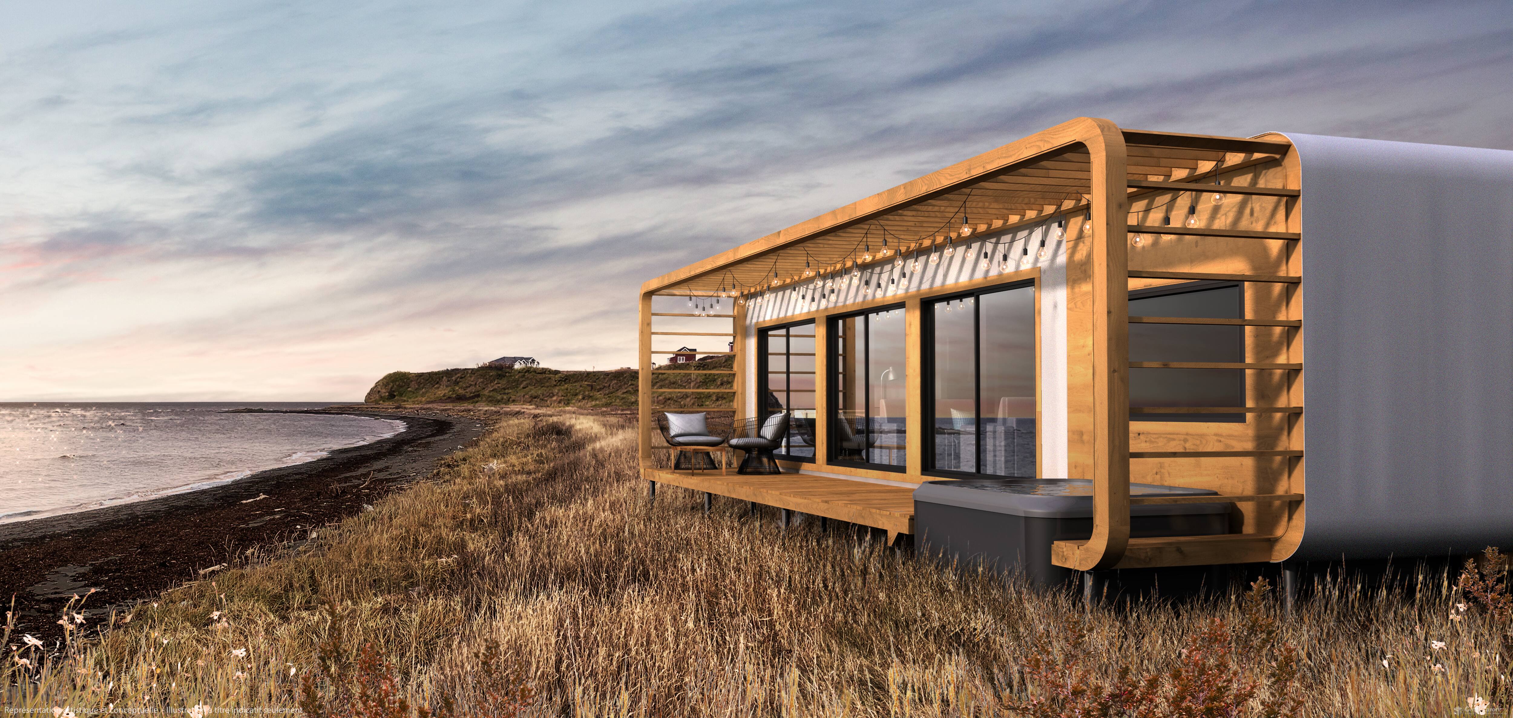 Chalets &agrave; louer: de nouvelles &laquo;loges fluviales&raquo; en Gasp&eacute;sie cet &eacute;t&eacute;