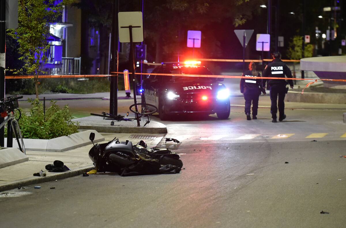 Un motocycliste bless&eacute; apr&egrave;s une collision avec une structure de b&eacute;ton