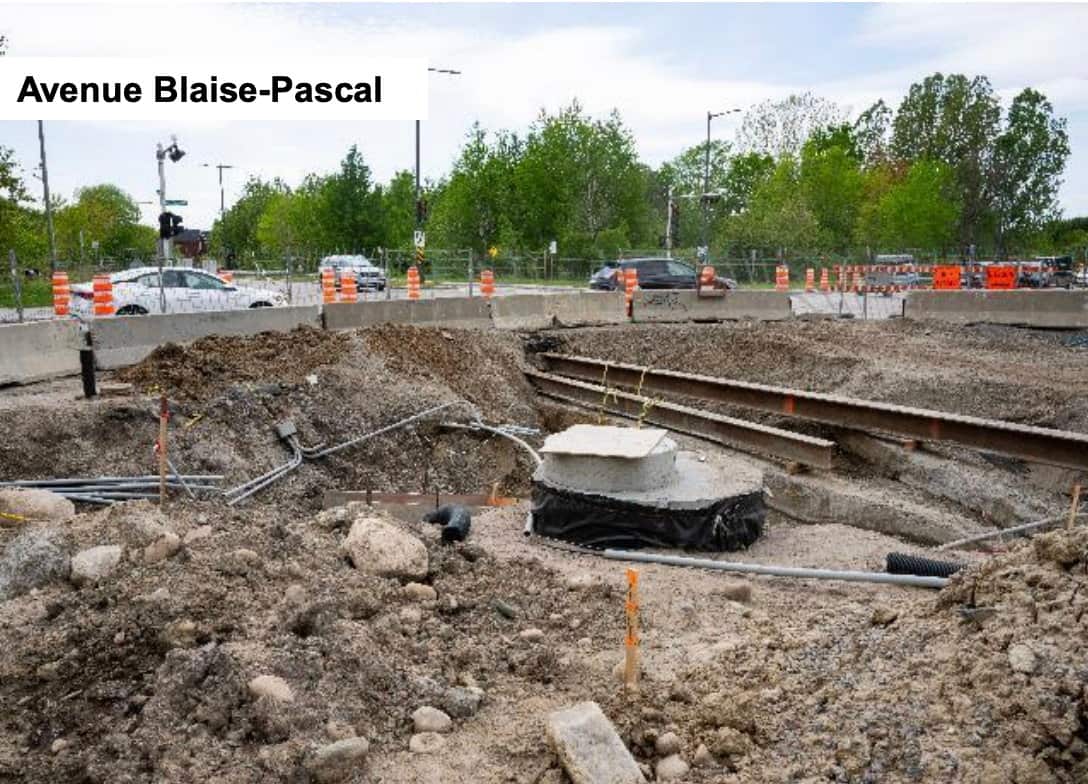 Les travaux du tramway se déroulent partout dans la ville à l’été 2026. Un chantier est en cours sur Blaise-Pascal, près du IKEA.