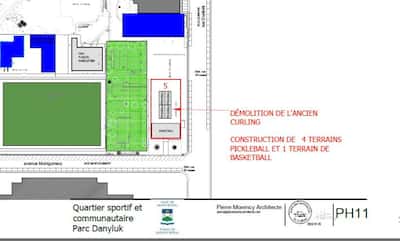 Os planos do novo centro esportivo podem ser encontrados em liras: