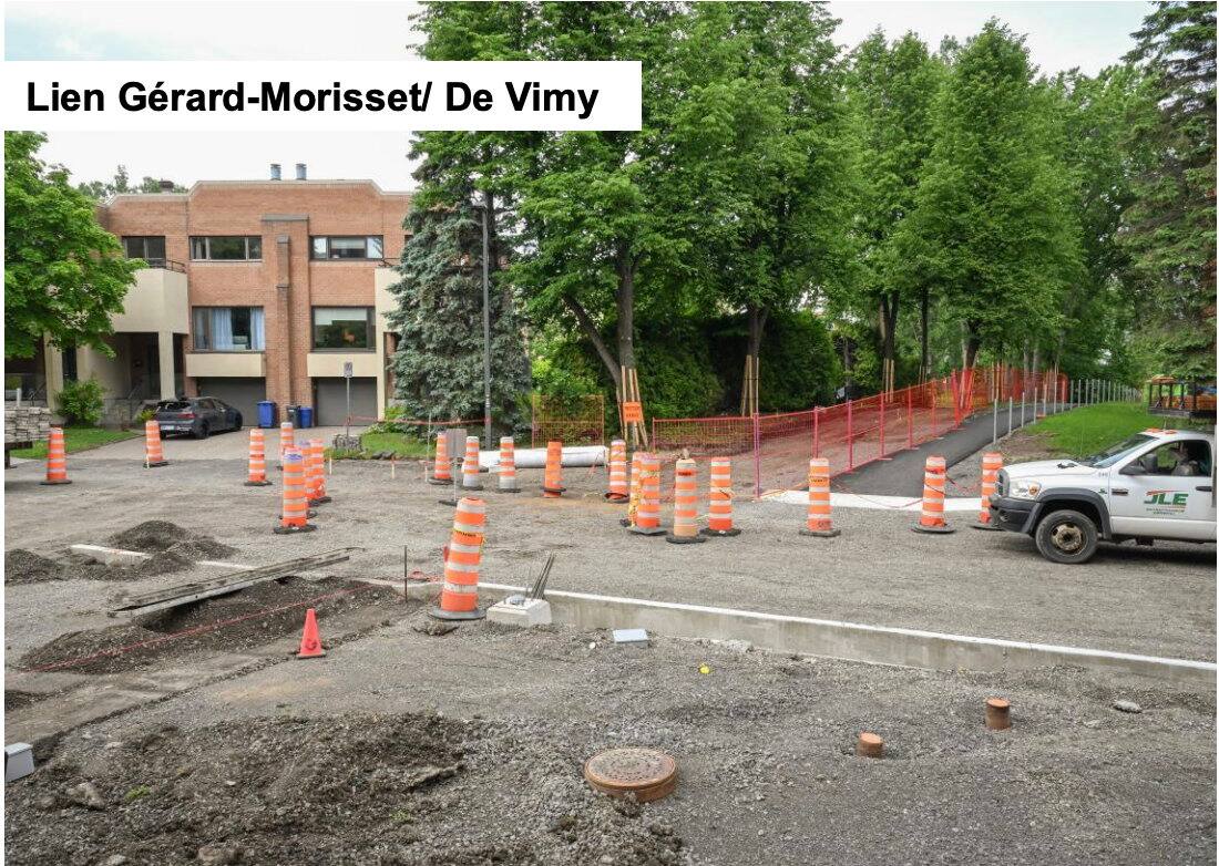 Les travaux du tramway se déroulent partout dans la ville à l’été 2026. La Ville aménage un lien temporaire dans le secteur Gérard-Morisset.