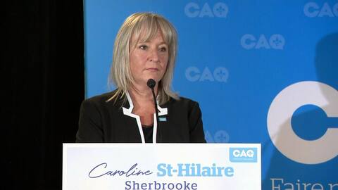 CAQ candidate, former mayor of Longueuil Caroline Saint-Hilaire has kicked the dust in Sherbrooke.