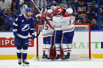 Brandon Hagel não aproveitou o coração na festa após a eliminação de Lightning em partidas de setembro pelos Canadien, dimanche soir.