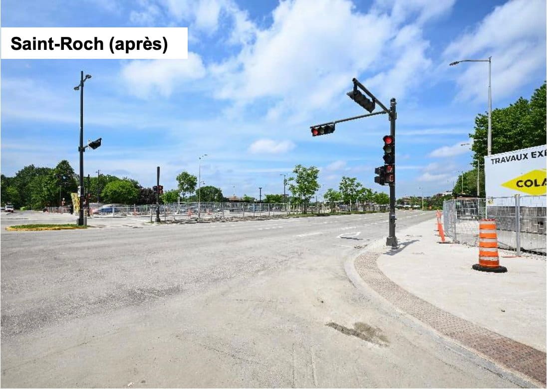 Les travaux du tramway se déroulent partout dans la ville à l’été 2026. Le secteur Saint-Roch après la démolition de la passerelle Adrien-Pouliot.