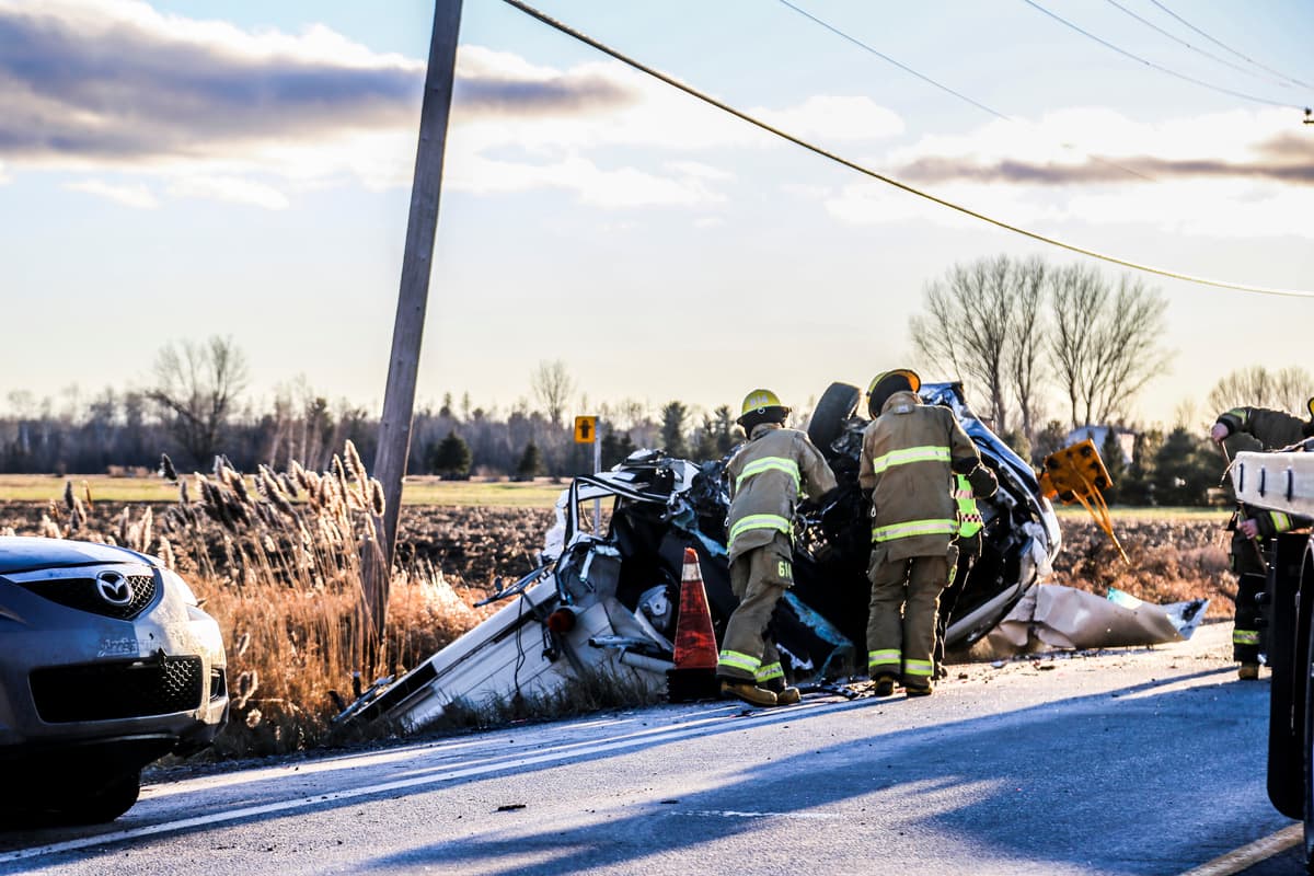 B&eacute;cancour: un bless&eacute; grave apr&egrave;s une collision entre quatre v&eacute;hicules
