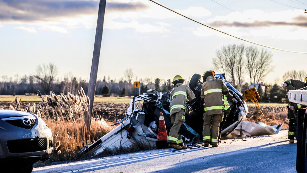 Bécancour: un blessé grave après une collision entre quatre véhicules