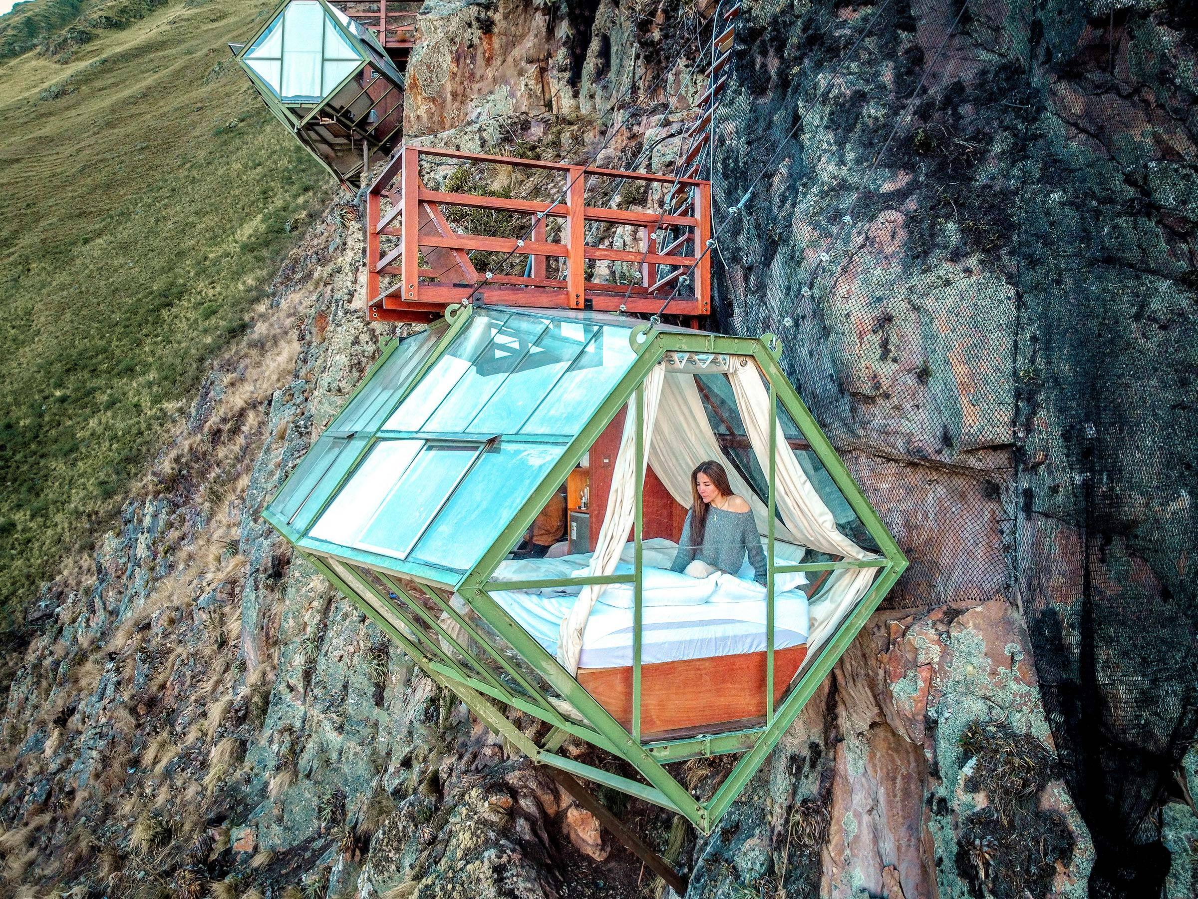 Dormir dans les airs en direct de la Vallée Sacrée