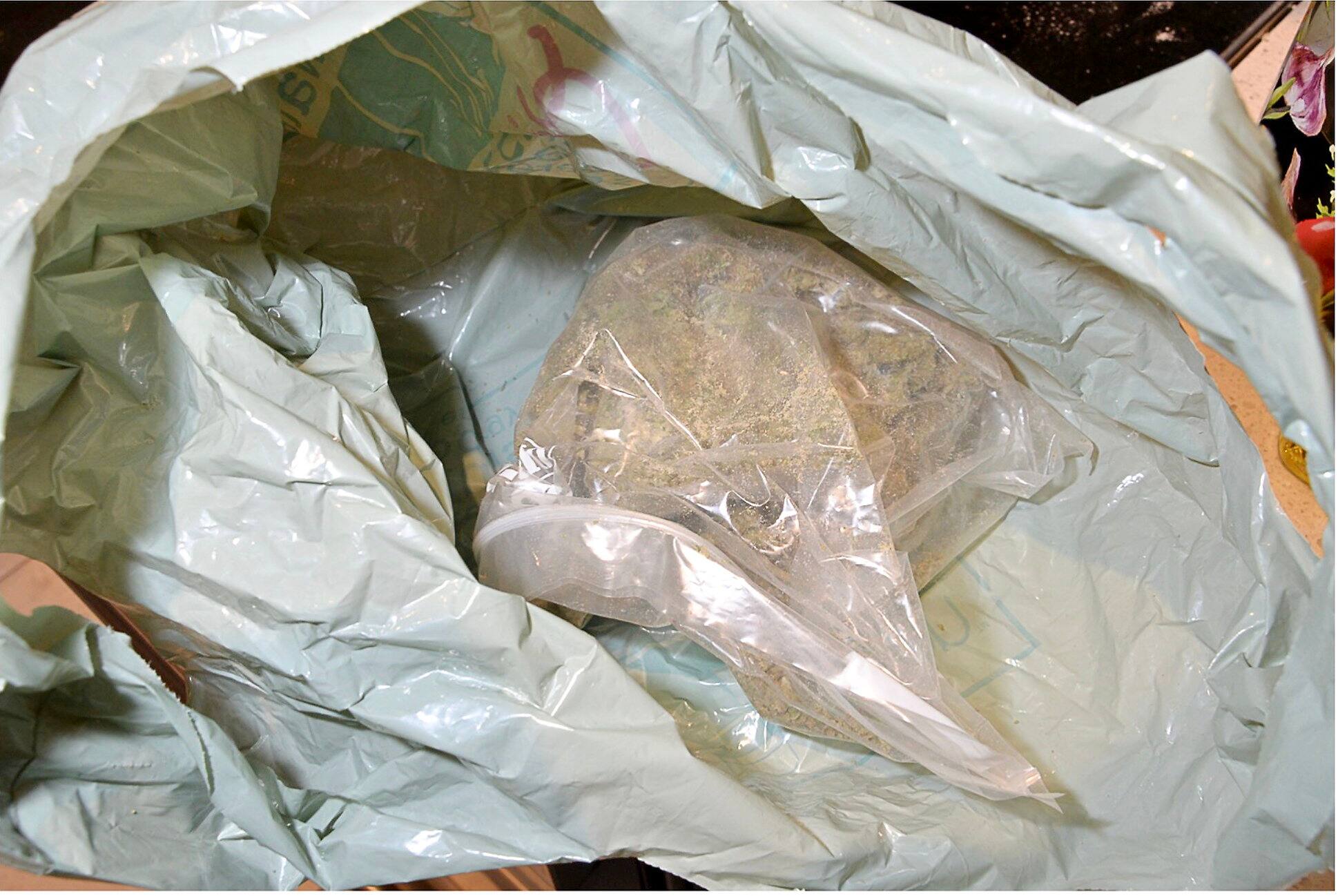 Durante una búsqueda en Willy Castro-Ageros, en Ash Street, en Montreal, en febrero de 2020, la policía pudo tener en sus manos esta gran bolsa que contenía cannabis.