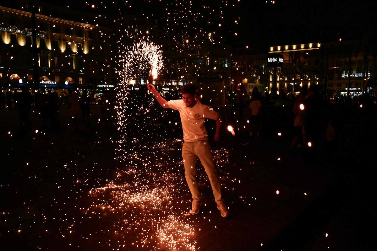 PSG Fans Celebrating Ligue 1 Title