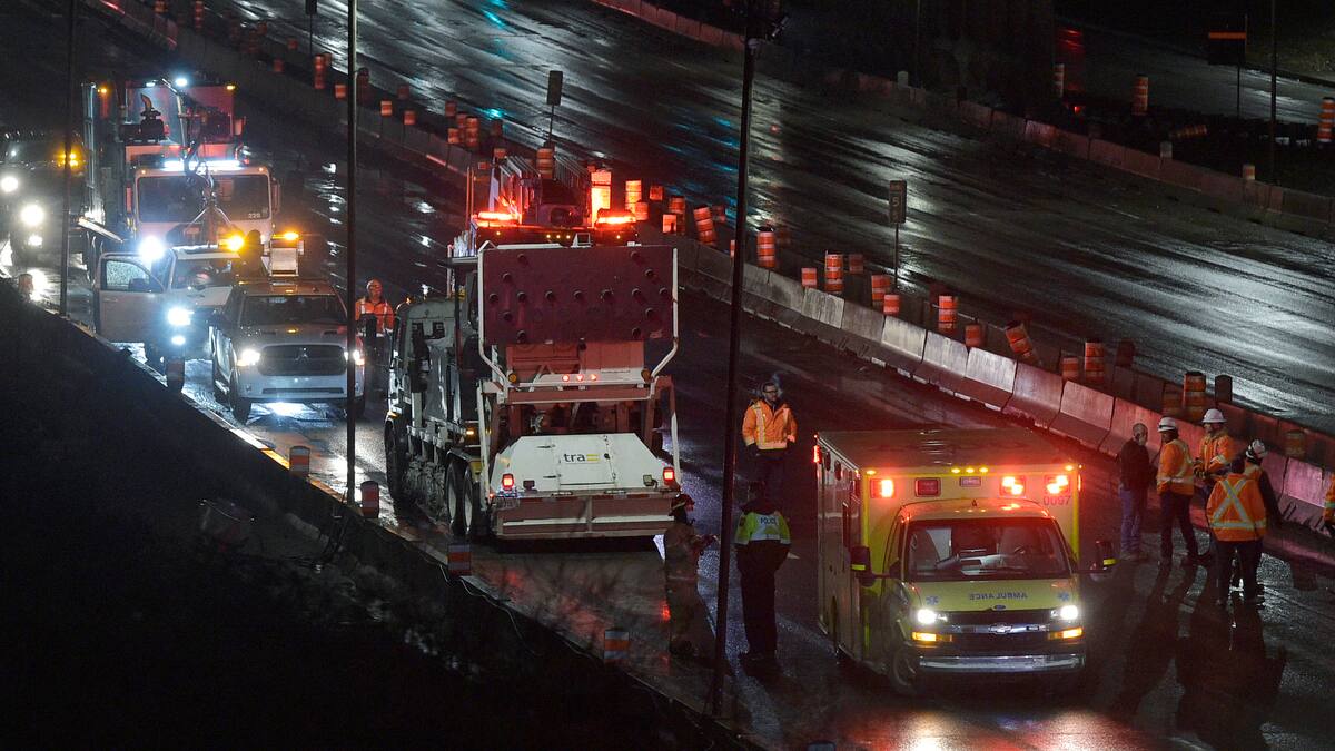 Montréal: un accident de travail sur l’autoroute 25 cause un blessé grave