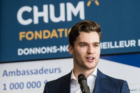 CHUM Foundation: Jonathan Drouin is upfront about his commitment
