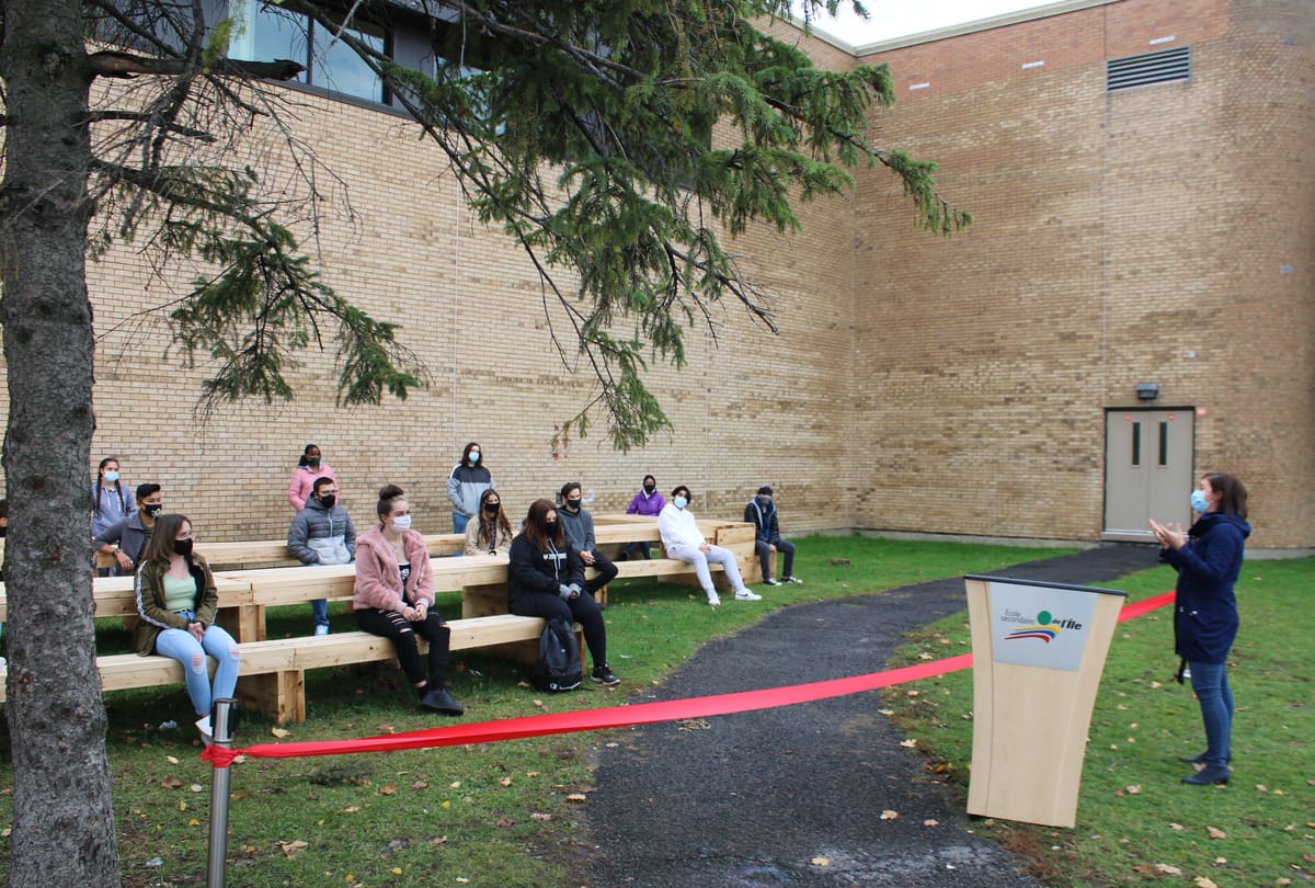 Une classe extérieure profitable pour une école secondaire de Gatineau