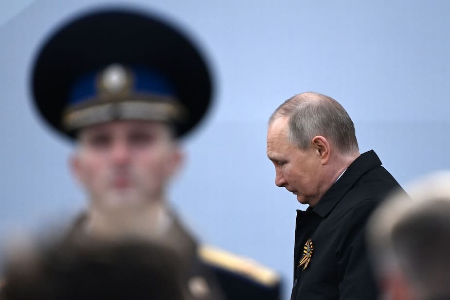 Vladimir Poutine lors de la parade du 9 mai