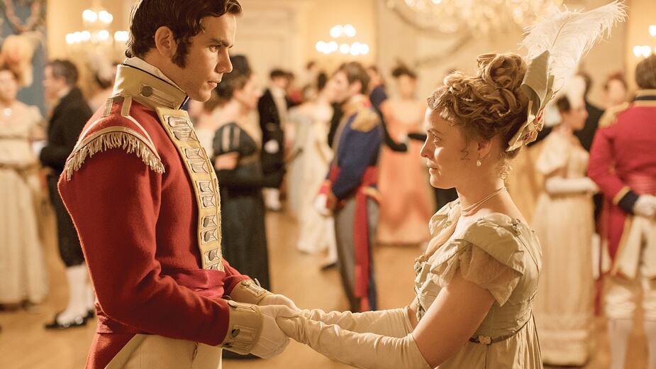 Edmund et Sophia (Jeremy Neumark Jones et Emily Reid) se voient pour la dernière fois; le jeune homme mourra le soir même, dans une bataille contre les troupes napoléoniennes.