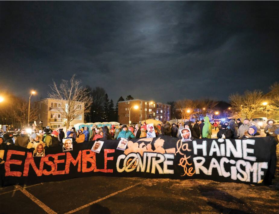Commémoration citoyenne de l’attentat de la grande mosquée de Québec en 2018.