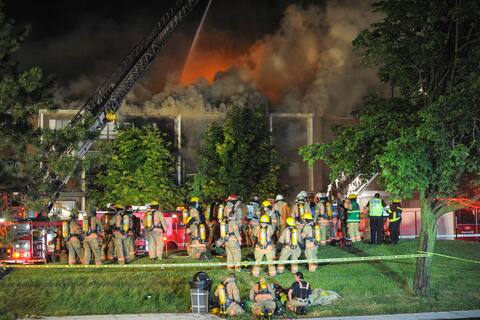 More than 150 firefighters were called in to fight the blaze.