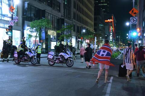 Montréal: une arrestation et du grabuge après la victoire du Canadien
