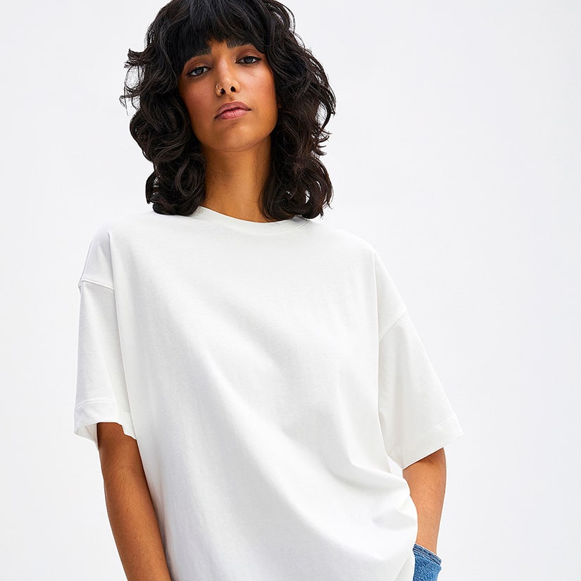 T-shirt Off-White Blanc Cassé Taille L - Porté Une Fois, état Parfait