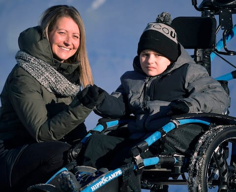 Samuel Methot, 9, and his mother, Maggie Perron, are thrilled to be back home in Pont-Rouge after spending a week at Montreal Children's Hospital, where the boy underwent a rare brain surgery.