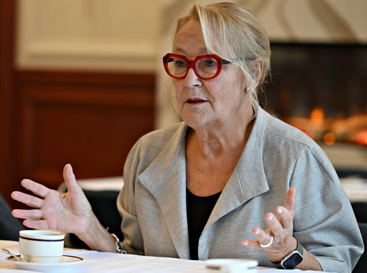 Pauline Marois en avril 2024 à Québec