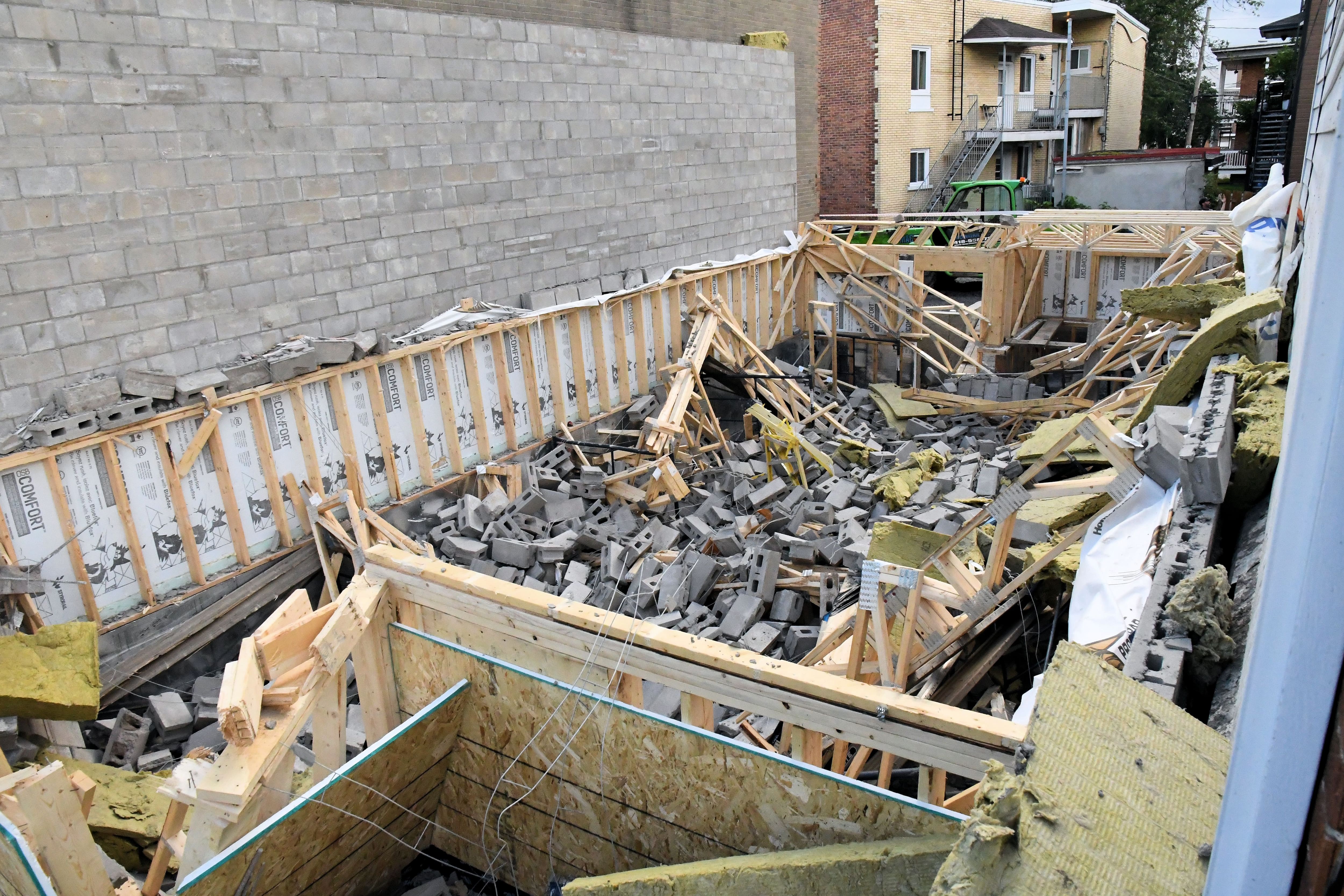 Un bâtiment en construction s’écroule à Limoilou