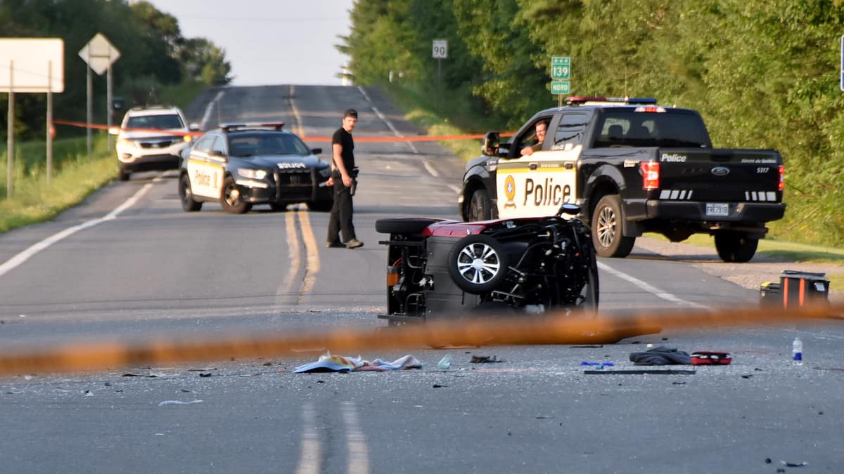 Un homme de 92 ans en quadriporteur frappé par une voiture près de Drummondville