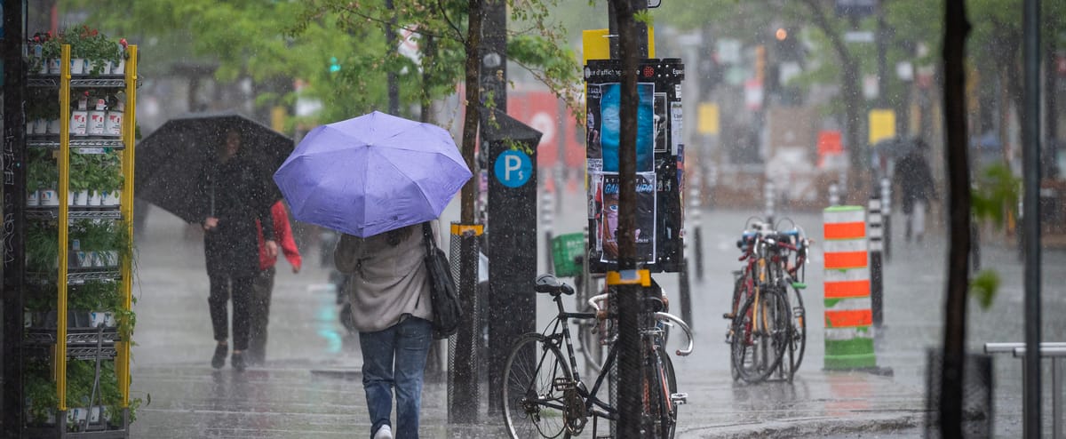 Heavy rain in spring temperatures in Quebec Heavy rain in spring temperatures in Quebec